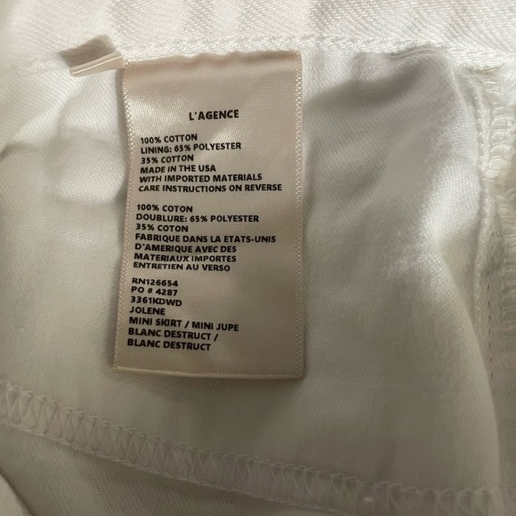 NWOT L’AGENCE Jolene mini skirt. Size 24. - Picture 6 of 8